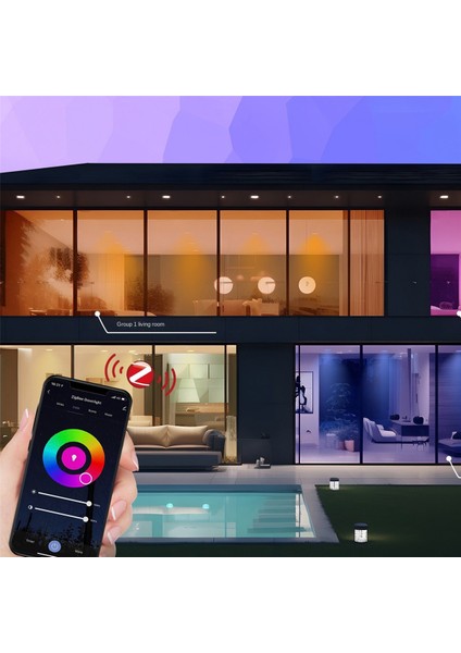Zigbee Doodle Akıllı Ev LED 6W Downlight Rgb Sıcak Soğuk Işık Uygulama Zamanlayıcı Uzaktan Kumanda Ince Spot Işık (Yurt Dışından)