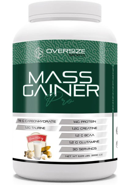 Mass Gainer Pro 3000g 30 Servis Muzlu Milkshake Aromalı Spm