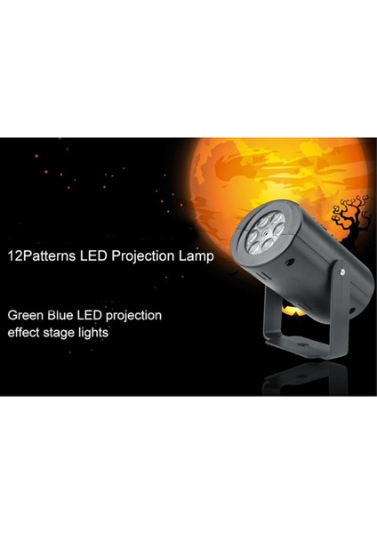 LED Kar Tanesi Projeksiyon Işığı 12 Ölçer 4 LED Cadılar Bayramı Işık Dönen Dekorasyon Lazer Sahne Işıkları Abd Plug ile (Yurt Dışından)