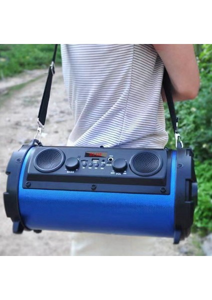 Çok Fonksiyonlu Bluetooth Dış Mekan Taşınabilir Hoparlör 30W Yüksek Güçlü Subwoofer Dış Mekan Partileri Için Uygun Mavi (Yurt Dışından)