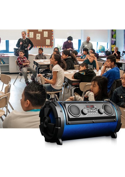 Çok Fonksiyonlu Bluetooth Dış Mekan Taşınabilir Hoparlör 30W Yüksek Güçlü Subwoofer Dış Mekan Partileri Için Uygun Mavi (Yurt Dışından)