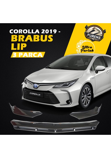Toyota Corolla 2019 Uyumlu Brabus Ön Lip 3 Parça Kanatlı Lip