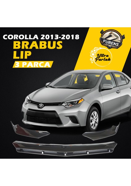 Toyota Corolla 2013-2018 Uyumlu Brabus Ön Lip 3 Parça Kanatlı Lip