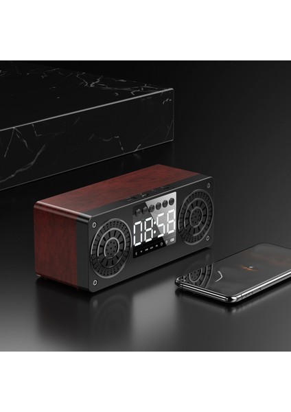 Stereo Subwoofer Bluetooth Hoparlör Fm Radyo Taşınabilir Hoparlörler Mp3 Çalma Süper Bas Hoparlör Bilgisayar Sütunu Kahverengi (Yurt Dışından) indirimleri