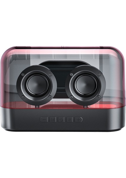 Renkli Işıklar Kablosuz Bluetooth Hoparlör Sırlı Renkli Çok Fonksiyonlu Subwoofer Masaüstü Ses Seviyesi Takılabilir Hoparlör, Siyah (Yurt Dışından) indirimleri