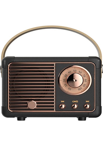 HM11 Akıllı Bluetooth Hoparlör Taşınabilir Akıllı Radyo USB Subwoofer Retro Bluetooth Hoparlör Siyah (Yurt Dışından)
