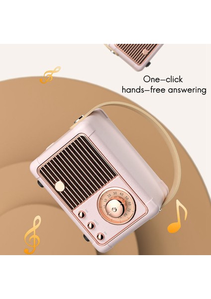 HM11 Akıllı Bluetooth Hoparlör Taşınabilir Akıllı Radyo USB Subwoofer Retro Bluetooth Hoparlör Siyah (Yurt Dışından)
