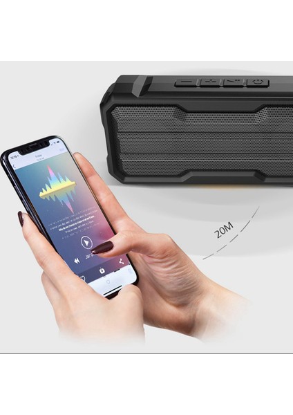 Bluetooth Hoparlör Kablosuz Taşınabilir Hoparlör 3D Stereo Müzik Çevre Desteği USB Aux Tf Kart Su Geçirmez Subwoofer (Yurt Dışından) modelleri