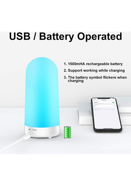 Bluetooth Hoparlör Gece Işıkları Çalar Saat Basın Kontrolü Başucu Lambası Rgb Renkli Değişen LED Masa Lambası Yatak Odası Için (Yurt Dışından) modelleri