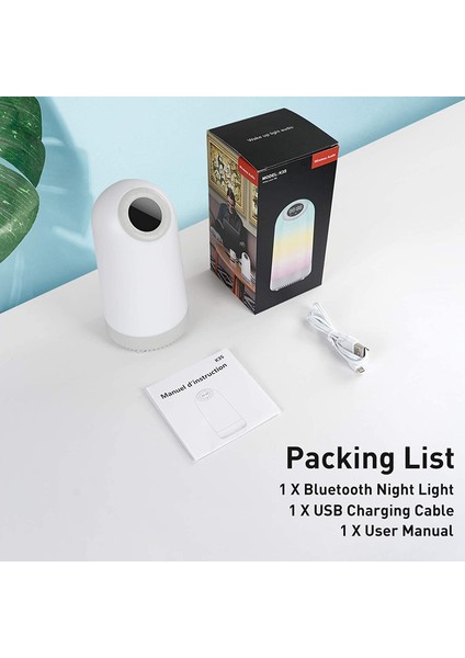 Bluetooth Hoparlör Gece Işıkları Çalar Saat Basın Kontrolü Başucu Lambası Rgb Renkli Değişen LED Masa Lambası Yatak Odası Için (Yurt Dışından) fırsatları