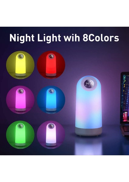 Bluetooth Hoparlör Gece Işıkları Çalar Saat Basın Kontrolü Başucu Lambası Rgb Renkli Değişen LED Masa Lambası Yatak Odası Için (Yurt Dışından) indirimleri