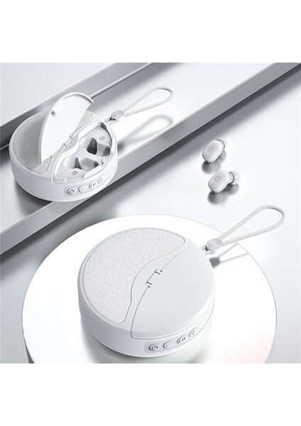 Mini Kablosuz Bluetooth Hoparlör 2'si 1 Arada Kulaklık Tws Subwoofer Stereo Eller Serbest Çok Fonksiyonlu / Tf Kart / Fm (Beyaz) (Yurt Dışından) fiyatları