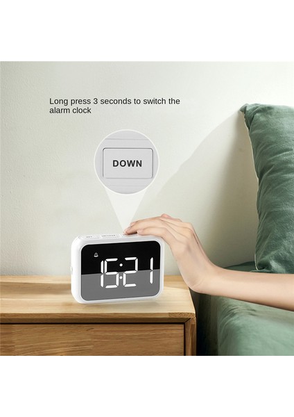 Yatak Odası Için Dijital Çalar Saat, Üç Parlaklık Kısıcı, Sıcaklık, Erteleme, Ayarlanabilir Alarm Sesi, Başucu Saatleri, Siyah (Yurt Dışından) modelleri