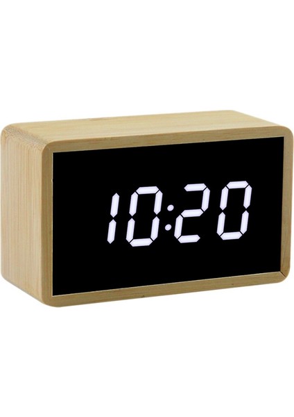 Çocuk Odası Için Akıllı Dijital Çalar Saat, Zaman Sesi Uyandırma ile LED Ekran Masa Saatleri 12/24H, Beyaz (Yurt Dışından)