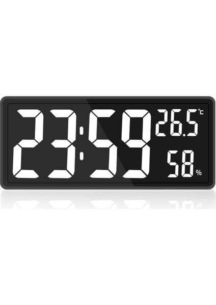 LED Dijital Duvar Saati, Rakam Göstergesi, Iç Mekan Sıcaklık ve Nem, Çiftlik Evi, Ev, Sınıf, Ofis Için Beyaz (Yurt Dışından)