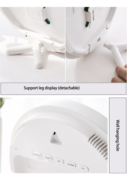 9 Inç LED Dijital Duvar Saati Uzaktan Kumanda Işık Sensörü Modu Kapanma Bellek Masa Saati Duvara Monte Çift Alarm Beyaz (Yurt Dışından) fiyatları