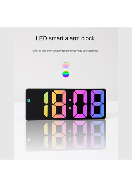 Ayna Dijital Çalar Saat Ses Kontrolü Yazı Tipi Gece Modu Masa Saati Erteleme 12/24 H Elektronik LED Saatler, Beyaz Ayna C (Yurt Dışından) fırsatları