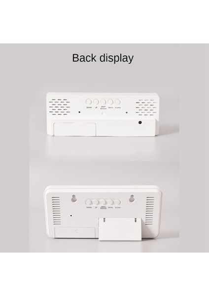 Ayna Dijital Çalar Saat Ses Kontrolü Yazı Tipi Gece Modu Masa Saati Erteleme 12/24 H Elektronik LED Saatler, Beyaz Ayna C (Yurt Dışından) indirimleri