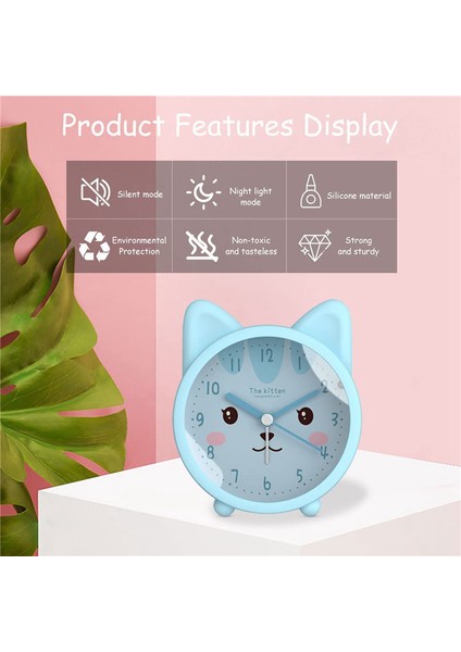 Çocuklar Için Sevimli Hayvan Çalar Saat, Geçmeyen / Çalar Saat, Arkadan Aydınlatmalı Sessiz Masa Çalar Saati (Yurt Dışından) fırsatları