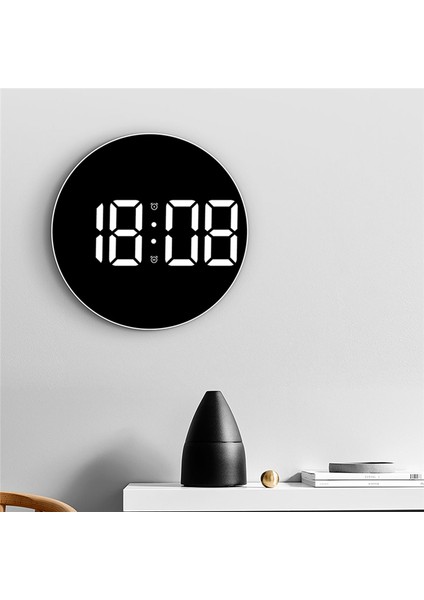 9 Inç LED Dijital Duvar Saati Uzaktan Kumanda Işık Sensörü Modu Kapanma Bellek Masa Saati Duvara Monte Çift Alarm Beyaz (Yurt Dışından) indirimleri