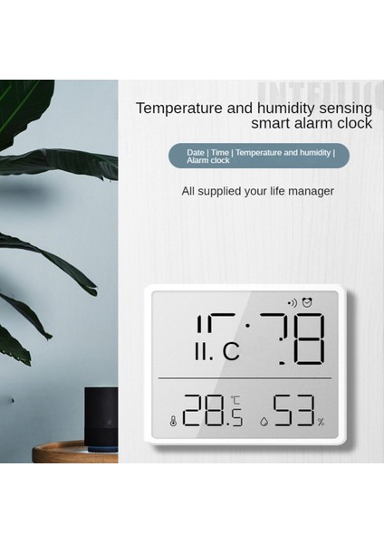 Ev Ofis Bebek Odası Beyaz Için Saat Nem Monitörü Zamanlayıcı Alarmı ile Dijital Higrometre Termometre (Yurt Dışından) fiyatları