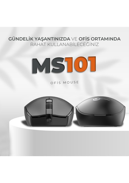 Lenovo Lecoo MS101 USB Kablolu 1200DPI 3 Tuşlu Optik Mouse Siyah