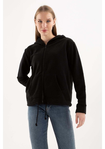 Kadın Fermuarlı Polar Sweat 23K0851K1 Siyah fiyatları