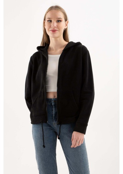 Kadın Fermuarlı Polar Sweat 23K0851K1 Siyah fırsatları