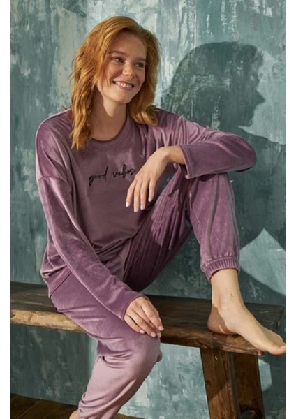 Mir Collection Kadın Soft Kadife Pijama Takımı 13110-8 131108