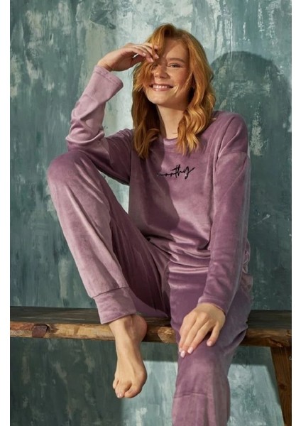 Mir Collection Kadın Soft Kadife Pijama Takımı 13110-8 131108