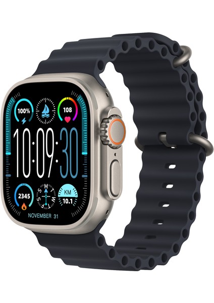 Hk8 Pro Max Ultra Watch 8 Ultra Series 2.12 Inç Amoled Ekran Bluetooth Nfc Siri Android Ios Uyumlu