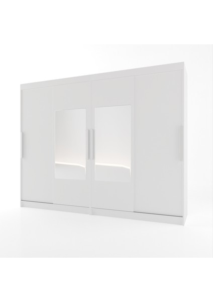 Yılwood Sürgülü Gardırop Dört Kapaklı 320/210 cm (PARLAK BEYAZ) fırsatları