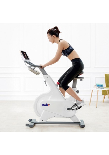 E1 Smart Spin Bike Kondisyon Bisikleti 100 Kademe Manyetik Sürüş Kontrol Sistemi