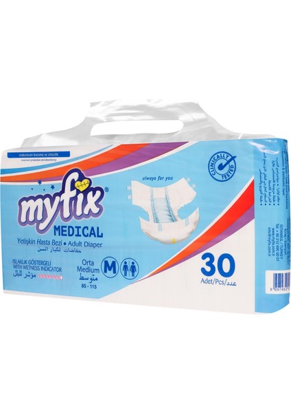 My Fix Yetişkin Hasta Bezi Medium 30 Adet