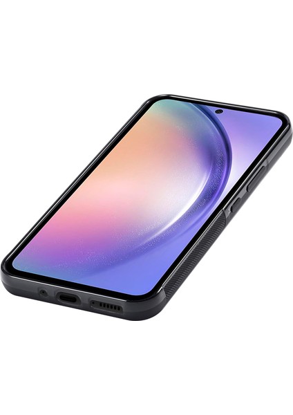 Samsung Galaxy A24 4g Deri Kaplamalı Tpu+Eva Kavramı, Karbon Fiber Ekleme Telefon Kapağı (Yurt Dışından)