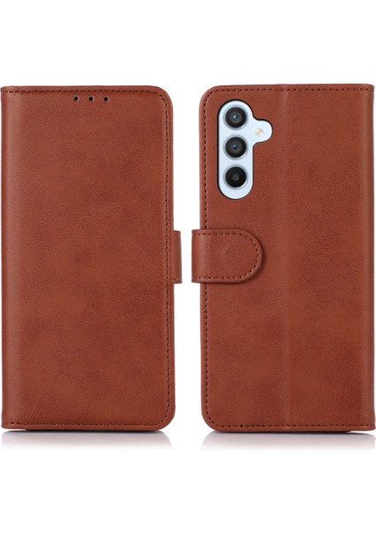 Samsung Galaxy A15 4g Kılıf Cowhide Doku Deri Cep Telefonu Stand Kapağı (Yurt Dışından)