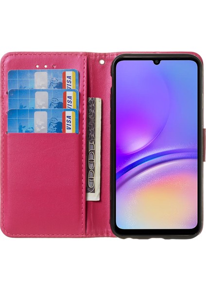 Samsung Galaxy A05 4g Kapak Düz Renkli Pu Deri Cüzdan Standı Telefon Kılıfsı (Yurt Dışından)