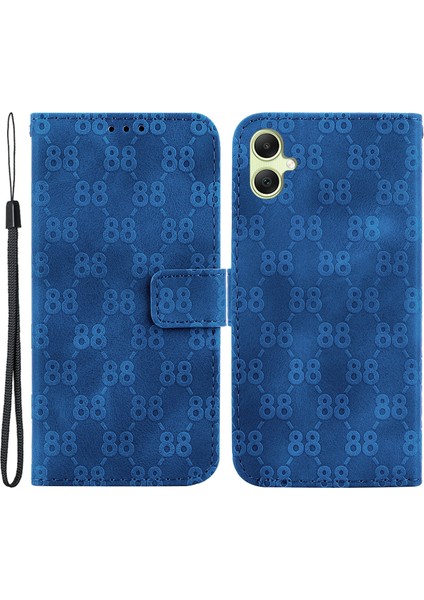 Samsung Galaxy A05 4g Kılıf Çift 8 Şekilli Tasarım Pu Deri Stand Telefon Kapağı (Yurt Dışından)