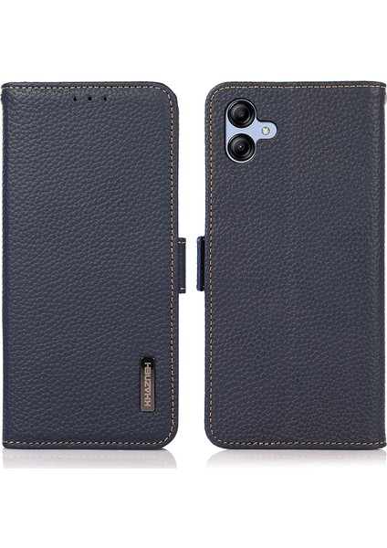 Samsung Galaxy A05 4g Telefon Kılıfı Cüzdan Stand Rfıd Engelleme Inek Deri Kapağı (Yurt Dışından)