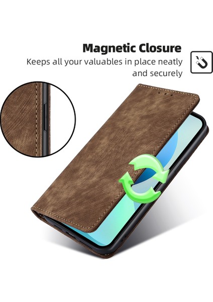 Samsung Galaxy A05 4g Kılıf Çizilmez Telefon Kabuk Rfıd Engelleme Cüzdan Deri Cep Telefonu Kapağı (Yurt Dışından)