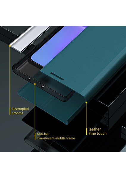 Samsung Galaxy A05 4g Kılıf Standı Deri Elektraplatma Telefon Kapağı (Yurt Dışından)