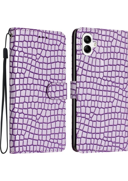 Samsung Galaxy A05 4g Deri Kılıf Timsah Doku Cüzdan Kapağı (Yurt Dışından)