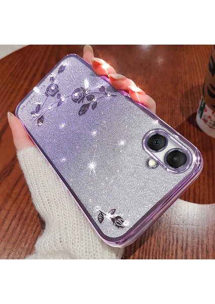 Samsung Galaxy A05 4g Kılıf Rhinestone Çiçek Glitter Tpu Akıllı Telefon Kapağı (Yurt Dışından) indirimleri