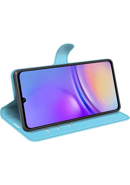 Samsung Galaxy A05 4g Kılıf Litchi Doku Katlama Standı Deri Telefon Kabuğu (Yurt Dışından)