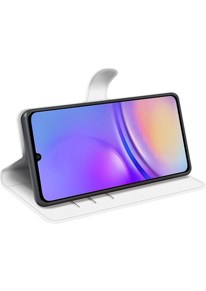Samsung Galaxy A05 4g Kılıf Litchi Doku Katlama Standı Deri Telefon Kabuğu (Yurt Dışından) modelleri