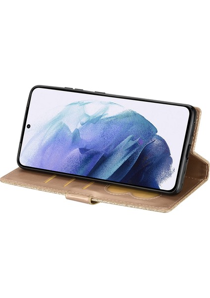 Samsung Galaxy A15 4g Kılıf Işıltılı Pu Deri Kapak Fermuar Cebi ile (Yurt Dışından)