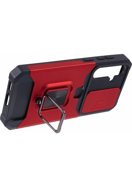 Samsung Galaxy S23 Fe Kılıf Slayt Lens Kapağı Kickstand Telefon Kapağı Kart Tutucusu ile (Yurt Dışından)