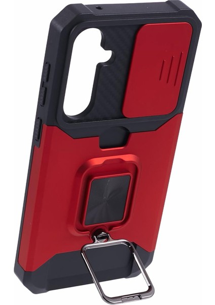 Samsung Galaxy S23 Fe Kılıf Slayt Lens Kapağı Kickstand Telefon Kapağı Kart Tutucusu ile (Yurt Dışından)
