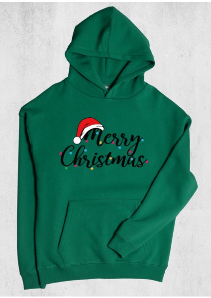 Unisex Oversize Merry Christmas Kapüşonlu Sweatshirt fiyatları