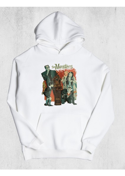 Unisex Oversize The Munsters Kapüşonlu Sweatshirt